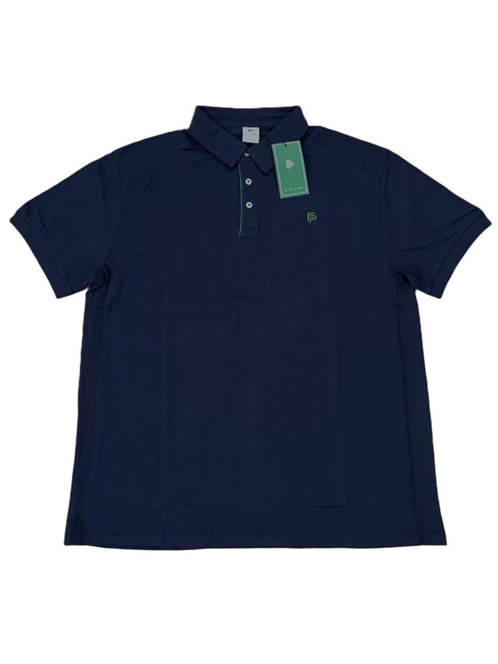 Flint Park Navy Polo Shirt Organic Cotton Short Sleeve Collared Mens XL NWT